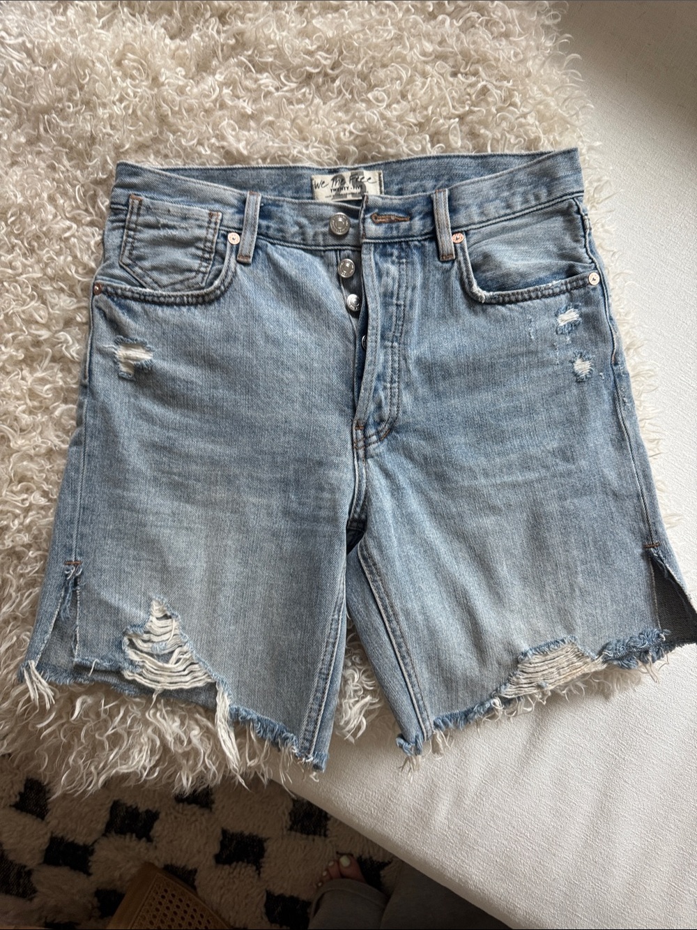 NWOT We The Free/Free People sz 25 high waisted Denim Cutoff Short
